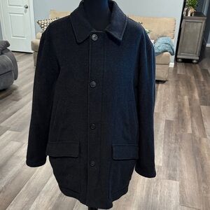 Elegant Black Men's Pea Coat